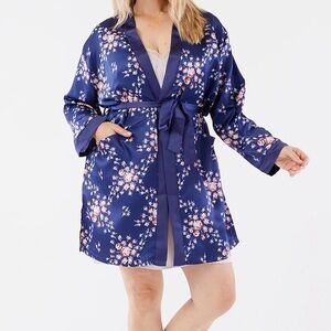 Moving Sale! Navy Floral Kimono with Pockets